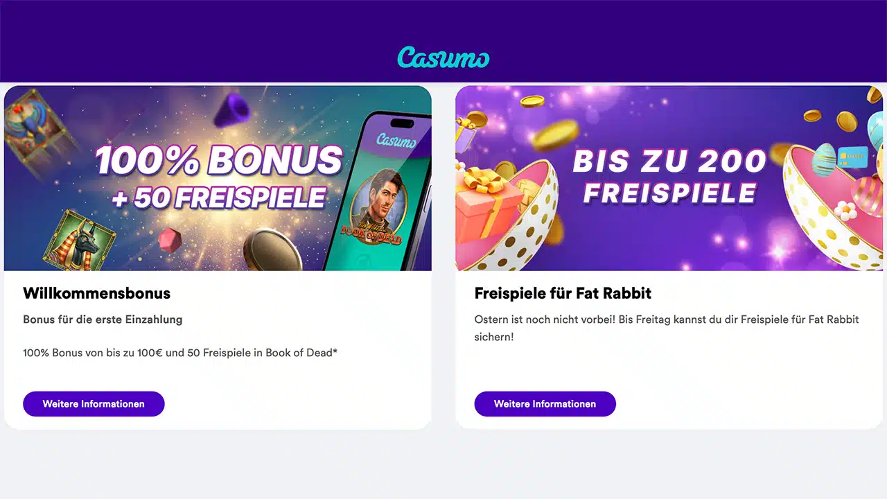 Casumo Casino Deutschland mit Push Gaming Freispiele